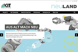 Screenshot desktop kit-neuland.de - Ansicht Homepage