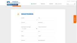 Screenshot desktop mitgliederscheckheft.de - Ansicht Login / Registrierung
