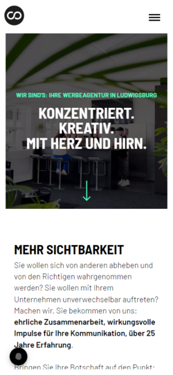 Screenshot mobile communicon.de - Homepage